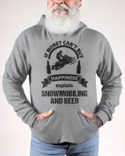Snowmobile Sled If Money Can't Buy Happiness Explain Snowmobiling And Beer Hooded Sweatshirt custom-hoodie-sweatshirt-lifestyle-front-291