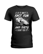 Dirt Track Racing If It Ain't Fast Fun And Dirty Ladies T-Shirt tile