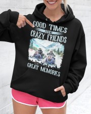 Snowmobile Sled Good Times And Crazy Friends Great Memories Hooded Sweatshirt custom-hoodie-sweatshirt-lifestyle-front-276