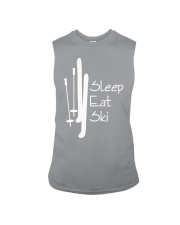Skiing Eat Sleep Repeat Sleeveless Tee tile