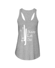 Skiing Eat Sleep Repeat Ladies Flowy Tank tile
