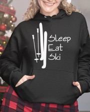 Skiing Eat Sleep Repeat Hooded Sweatshirt custom-hoodie-sweatshirt-lifestyle-front-208