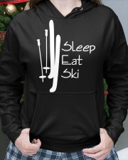 Skiing Eat Sleep Repeat Hooded Sweatshirt custom-hoodie-sweatshirt-lifestyle-front-217