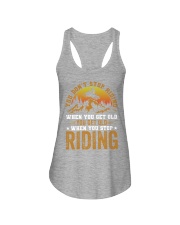 Snowmobile Sled You Don't Stop Riding When you Get Old You Get old When You Stop Riding Ladies Flowy Tank tile