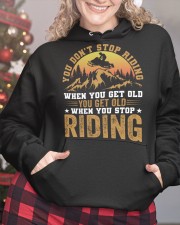 Snowmobile Sled You Don't Stop Riding When you Get Old You Get old When You Stop Riding Hooded Sweatshirt custom-hoodie-sweatshirt-lifestyle-front-208