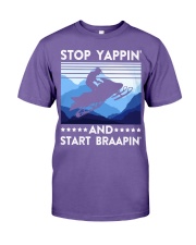 Snowmobile Sled Stop Yappin' And Start Braapin' Premium Fit Mens Tee tile