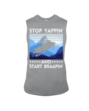 Snowmobile Sled Stop Yappin' And Start Braapin' Sleeveless Tee tile