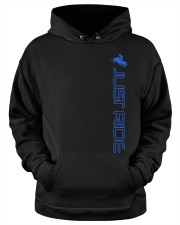 Snowmobile Sled Snowmobiler Just Ride Hooded Sweatshirt apparel-hooded-sweatshirt-lifestyle-front-34