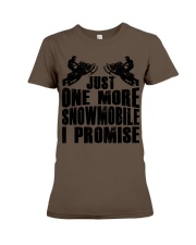 Snowmobile Sled Just One More Snowmobile I Promise Premium Fit Ladies Tee tile