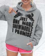 Snowmobile Sled Just One More Snowmobile I Promise Hooded Sweatshirt custom-hoodie-sweatshirt-lifestyle-front-276