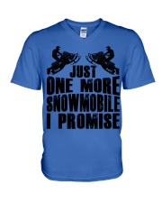 Snowmobile Sled Just One More Snowmobile I Promise V-Neck T-Shirt tile