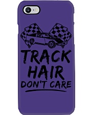 Dirt Track Racing Track Hair Don't Care Blk Phone Case tile