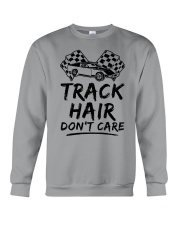 Dirt Track Racing Track Hair Don't Care Blk Crewneck Sweatshirt tile