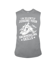 Snowmobile Sled I'm Silently Judging Your Snowmobiling Skills Sleeveless Tee tile