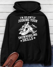 Snowmobile Sled I'm Silently Judging Your Snowmobiling Skills Hooded Sweatshirt apparel-hooded-sweatshirt-lifestyle-front-182