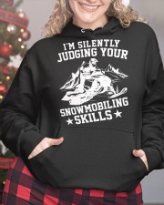 Snowmobile Sled I'm Silently Judging Your Snowmobiling Skills Hooded Sweatshirt custom-hoodie-sweatshirt-lifestyle-front-208