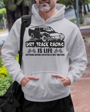 Dirt Track Racing Is Life Hooded Sweatshirt custom-hoodie-sweatshirt-lifestyle-front-267