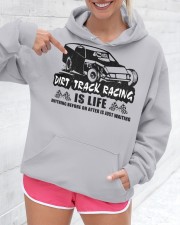 Dirt Track Racing Is Life Hooded Sweatshirt custom-hoodie-sweatshirt-lifestyle-front-276