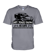 Dirt Track Racing Is Life V-Neck T-Shirt tile