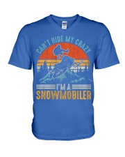 Snowmobile Sled Can't Hide My Crazy I'm A Snowmobiler V-Neck T-Shirt tile
