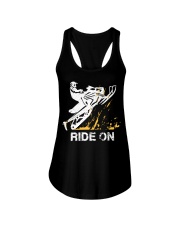 Snowmobile Sled Ride On Ladies Flowy Tank tile