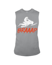 Snowmobile Sled Snowmobiler Braaap Sleeveless Tee tile