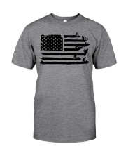 Jet Skiing Us Flag Classic T-Shirt tile