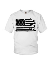 Jet Skiing Us Flag Youth T-Shirt tile