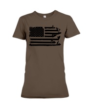 Jet Skiing Us Flag Premium Fit Ladies Tee tile