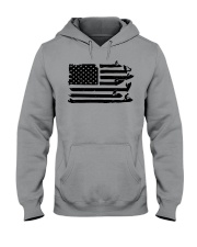 Jet Skiing Us Flag Hooded Sweatshirt front