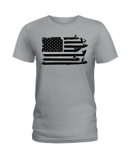 Jet Skiing Us Flag Ladies T-Shirt tile