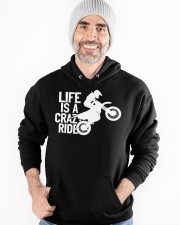 Dirt Bike Motocross Life Is Crazy Ride Hooded Sweatshirt apparel-hooded-sweatshirt-lifestyle-front-82