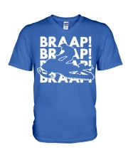 Snowmobile Braap Braap Braap Braap V-Neck T-Shirt tile