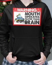 Snowmobile Sled Warning Mouth operates Faster Than Brain Hooded Sweatshirt custom-hoodie-sweatshirt-lifestyle-front-217