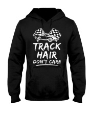 Dirt Track Racing Track Hair Don't Care Hooded Sweatshirt tile