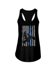 ATV Four Wheeler US Flag Green Line Ladies Flowy Tank tile
