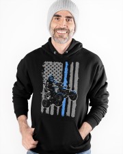 ATV Four Wheeler US Flag Green Line Hooded Sweatshirt apparel-hooded-sweatshirt-lifestyle-front-82