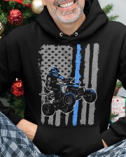ATV Four Wheeler US Flag Green Line Hooded Sweatshirt custom-hoodie-sweatshirt-lifestyle-front-215