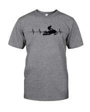 Snowmobile Sled Heartbeat Line Classic T-Shirt tile