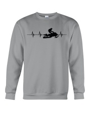 Snowmobile Sled Heartbeat Line Crewneck Sweatshirt tile