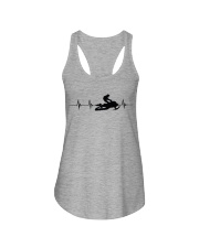 Snowmobile Sled Heartbeat Line Ladies Flowy Tank tile