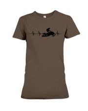 Snowmobile Sled Heartbeat Line Premium Fit Ladies Tee tile