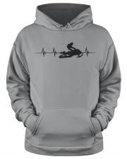 Snowmobile Sled Heartbeat Line Hooded Sweatshirt apparel-hooded-sweatshirt-lifestyle-front-34
