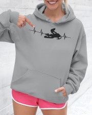Snowmobile Sled Heartbeat Line Hooded Sweatshirt custom-hoodie-sweatshirt-lifestyle-front-276