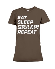 Snowmobile Sled Eat Sleep Braap Repeat Premium Fit Ladies Tee tile