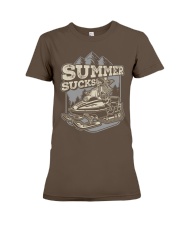 Snowmobile Summer Sucks Premium Fit Ladies Tee tile