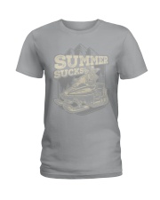 Snowmobile Summer Sucks Ladies T-Shirt tile