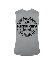 Snowmobile Sled Fresh Snow Crisp Air Friends Sleddin Crew Sleeveless Tee tile