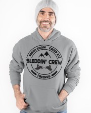 Snowmobile Sled Fresh Snow Crisp Air Friends Sleddin Crew Hooded Sweatshirt apparel-hooded-sweatshirt-lifestyle-front-82