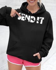 Snowmobile Sled Send It Hooded Sweatshirt custom-hoodie-sweatshirt-lifestyle-front-276